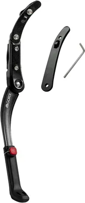 Immagine prodotto di Supporto per bicicletta, cavalletto laterale, compatibile con freni a disco, regolabile, adatto per bici da strada e mountain bike