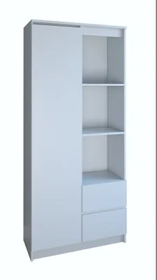 Zdjęcie produktu dla Topeshop RS-80 BILY BIEL, Biały, 7 pół., Płyta wiórowa, Płyta wiórowa, Kopolimer akrylonitrylo-butadieno-styrenowy (ABS), Matowy