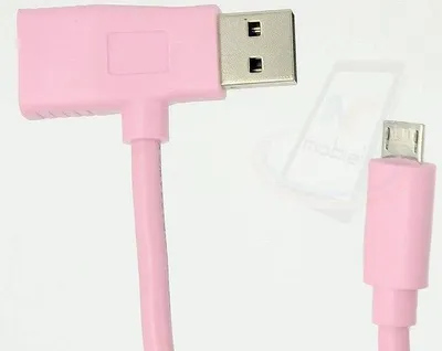Zdjęcie produktu dla Kabel Micro USB typu 2 w 1 – różowy