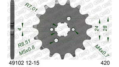 Produktbild von AFAM Kettenritzel 49102-14 Vorne für GILERA MOTORCYCLES RCR Stahl