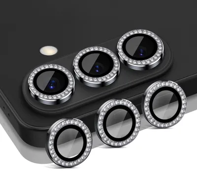 Produktbild von Kamera Linsenschutz Glas Set mit Schmucksteinen für Samsung Galaxy S26 Schutzglas Camera Linse Panzerfolie 9H Schwarz