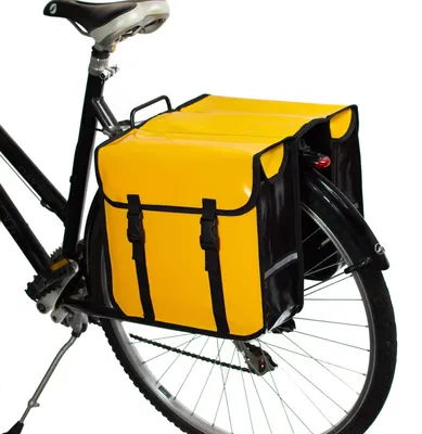 Imagen del producto de Bolsas dobles para bicicleta de 28 litros, fabricadas con lona impermeable