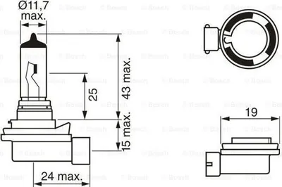 Produktbild von Bosch Glühlampe, Nebelscheinwerfer  1 987 302 081
