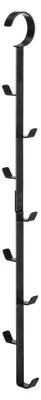 Image de 7648 SMART Organisateur suspendu pour armoire, noir, acier, design minimaliste, 6 x 5 x 54 cm (L x l x H)