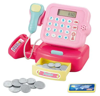 Zdjęcie produktu dla Kinder-Registrierkassenspielzeug, berechenbar mit Sound-Lichtern, A2