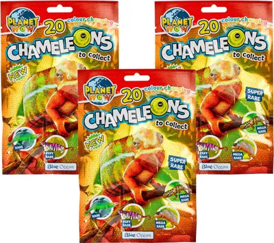 Produktbild von Blue Ocean Chamäleons Sammelfiguren 2024 - Planet Wow Figur - 3 Tüten
