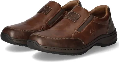 Zdjęcie produktu dla Rieker buty wsuwane męskie imitacja skóry brązowyRozmiar:40