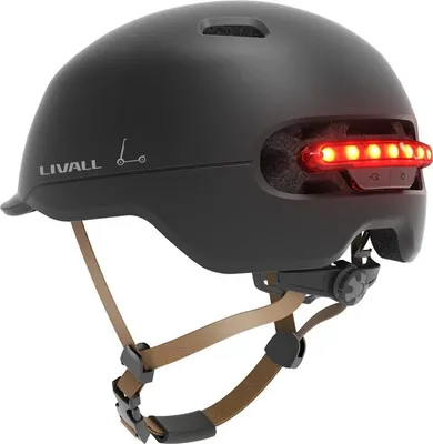 Produktbild von Livall C20 schwarz Stadthelm mit Bremslicht und SOS-Alarm Größe 57-61cm