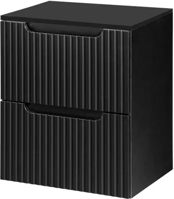 Image de Meuble sous-vasque 'Skelbolu' suspendu avec tiroirs 50 x 60 x 40 cm noir