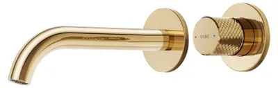 Einhebel-Waschtischmischer 2-Loch, Champagnergold, 281x140 mm