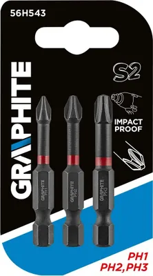 Produktbild von GRAPHITE 56H543 Schrauberbit-Satz 3-tlg Bitset