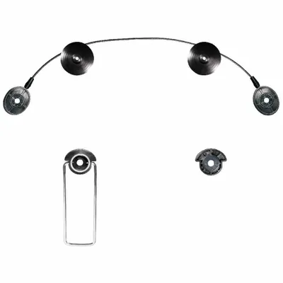 A product shot of wall mounting hardware against a white background.
