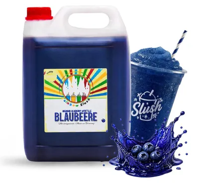Produktbild von Rainbow Slush Sirup Blaubeere 5 Liter 1:5 AZO frei ohne Glyzerin Konzentrat