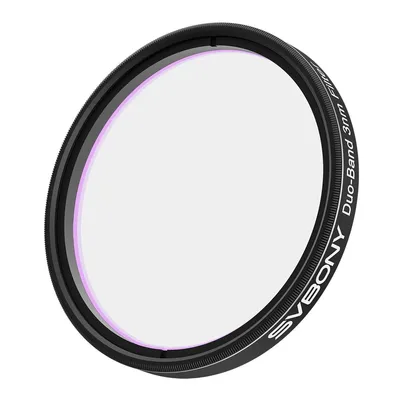 Zdjęcie produktu dla Filtr teleskopowy SVBONY SV220, H-Alpha i OIII, 3 nm, dwuzakresowy filtr mgławicowy 2", do fotografowania księżyca, planet, naturalnych krajobrazów (2 cale)
