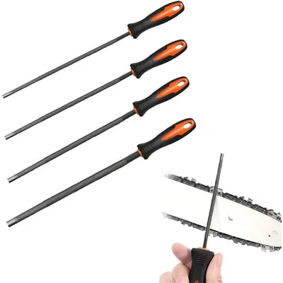 Produktbild von Feilenset 4 Stück Rundfeilen Metall 3.2mm 4.0mm 4.8mm 5.5mm für Holz & Metallbearbeitung