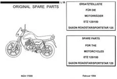 Produktbild von Ersatzteilkatalog - MZ ETZ 125, 150