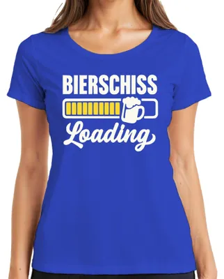 Productafbeelding van Bierschiss Bierfeest Cadeau Vrijgezellenfeest Grappig Dames T-shirt, Blauw, Maat L