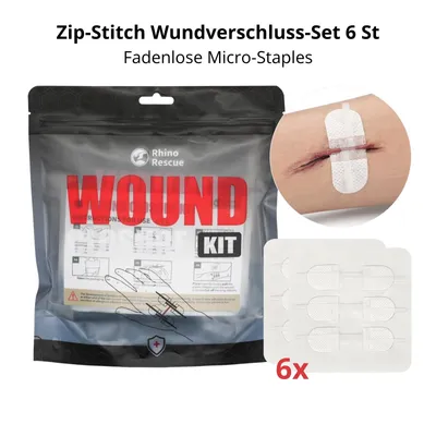 Produktbild von Zip-Stitch Wundverschluss-Set 6 St – Fadenlose Micro-Staples
