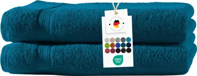Produktbild von Duschtücher 70x140 cm aus 100% Baumwolle im 2er Set, Frottier Handtücher Set 500g/m2