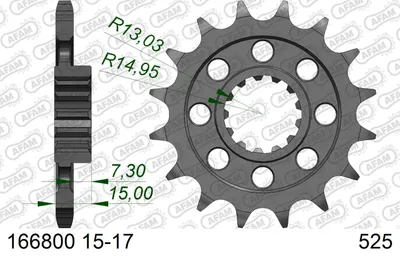 Produktbild von AFAM Kettenritzel 166800-17 Vorne für BMW MOTORCYCLES S Stahl