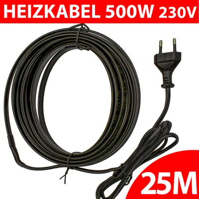 Heizkabel Frostschutz 25m 500W 230V Rohrbegleitheizung  selbstregulierend Heizleitung Kabel