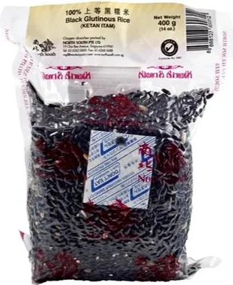 Produktbild von North South | Schwarzer Klebreis - 400g - Ketan Itam - Gesunder Reis - Keine Allergene