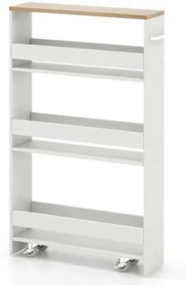 Image de Chariot de rangement extensible à 4 niveaux pour la cuisine