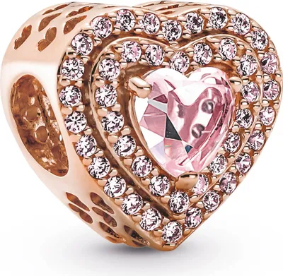 Produktbild von Pandora Funkelndes mehrstufiges Herz Charm 789218C01 Anhänger