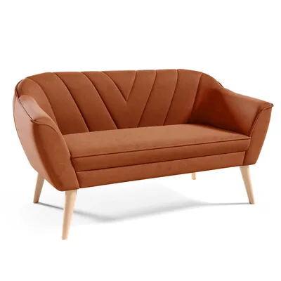Produktbild von Zweisitzer Sofa MIA II, freistehend, Stilvolles Design, Ideal für Wohnzimmer, Büro oder Wartezimmer (Velutto 33)