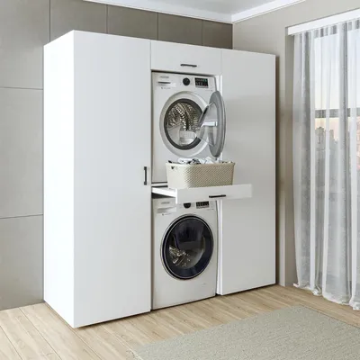 Obrázek produktu pro Skříňová sestava Roomart DUO, šířka 187 cm, bílá barva
