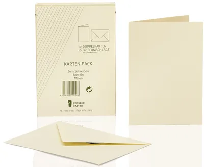 Produktbild von Rössler Papier 21001004 Kartenpackung - A6/C6, 10/10 Stück, chamois