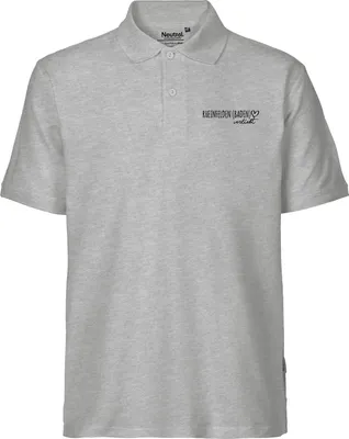 Produktbild von Huuraa Herren Polo Shirt Rheinfelden Baden verliebt M Sport Grey Bio Baumwolle Fairtrade Poloshirt Geschenkidee