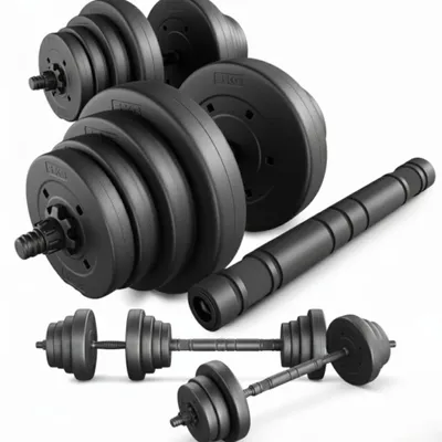 Zdjęcie produktu dla Hantle Regulowane Bitumiczne Sztanga 40Kg Zestaw Hantli 2X20Kg Fitchemy Czarne