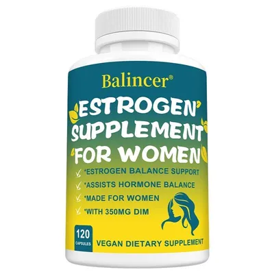 Image de Complément en œstrogènes pour femmes – Augmente l'énergie liée aux hormones œstrogéniques – 120 capsules