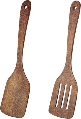 Productafbeelding van Set van 2 houten pannenspatels van 30 cm