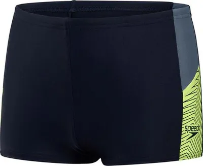 Image de SPEEDO Garçon Aquashort 8-12872G693, Marine/Jaune Néon, 8 ans