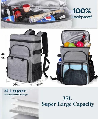 Kühlrucksack - Lunchtasche - Kühltasche - Picknicktasche - Kühltaschen Rucksack - Rucksack