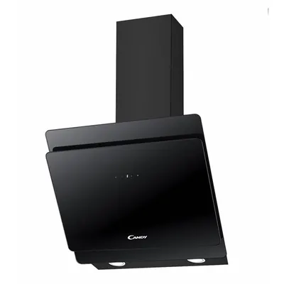 Zdjęcie produktu dla Candy CVMA60N, odciąg 60 CM, 4 poziomy mocy, 213W, 620M3/H, zawór zwrotny, timer, filtr węglowy, panel kontroli tłuszczu, sterowanie dotykowe, LED, 60 DB, klasa A, czarne szkło, czarne szkło