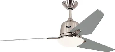 Zdjęcie produktu dla Energooszczędny wentylator sufitowy z oświetleniem i pilotem Eco Aviatos 132 cm chrom szczotkowany / srebrnoszary