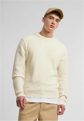 Obrázek produktu pro Pánský svetr Urban Classics Rib Basic Sweater whitesand - 3XL