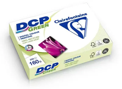 Produktbild von Clairefontaine DCP Green 160 g A 4 Recyclingpapier 250 Blatt