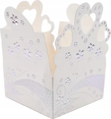 Produktbild von Geschenkbox Klein 11x11x5,5cm - Edle Verpackung für Hochzeit & Taufe - Weiß oder Gold