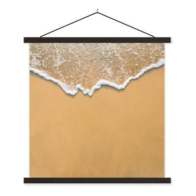 Produktbild von MuchoWow® Textilposter Strand - Sommer - Meer 120x120 cm mit schwarzem Rahmen - Aufhängungsset
