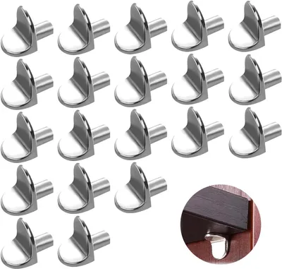 Metallene L-Winkel-Plankträger, 20 Stück, vernickelt, für Regale