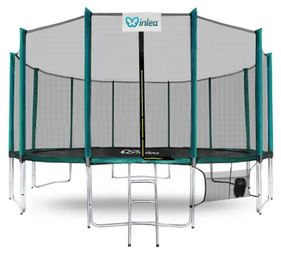 Produktbild von INLEA PREMIUM Jump Trampolin 500 cm mit Außennetz - Dunkelgrün