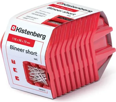 Produktbild von Werkzeugschale kurz mit Wandhalterung Set (10 Stück + 32 Konnektoren) Rot
