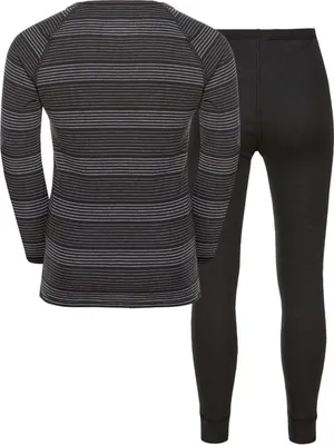 Obrázok produktu pre Zestaw bielizny dziecięcej Odlo Set long ACTIVE WARM ECO SET roz. 140cm Czarno-Szary