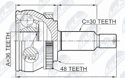Produktbild von NTY Gelenksatz Antriebswelle Vorne Rechts Vorne Links für HYUNDAI TUCSON (JM) NPZ-HY-546