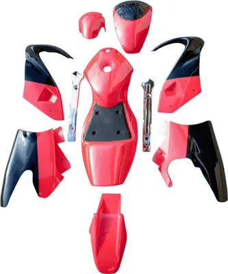 Produktbild von Verkleidung Set komplett rot / schwarz Pocket Bike