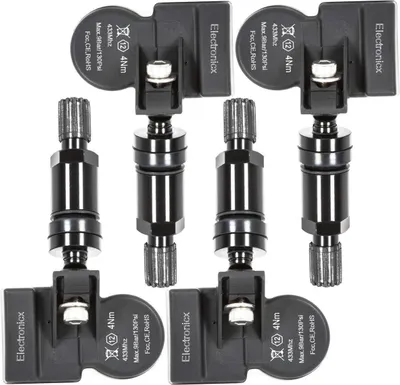 Produktbild von 4 Reifendrucksensoren RDKS Sensoren Metallventil Schwarz für Mercedes C-Class W205/C205/A205 09.2014-05.2018